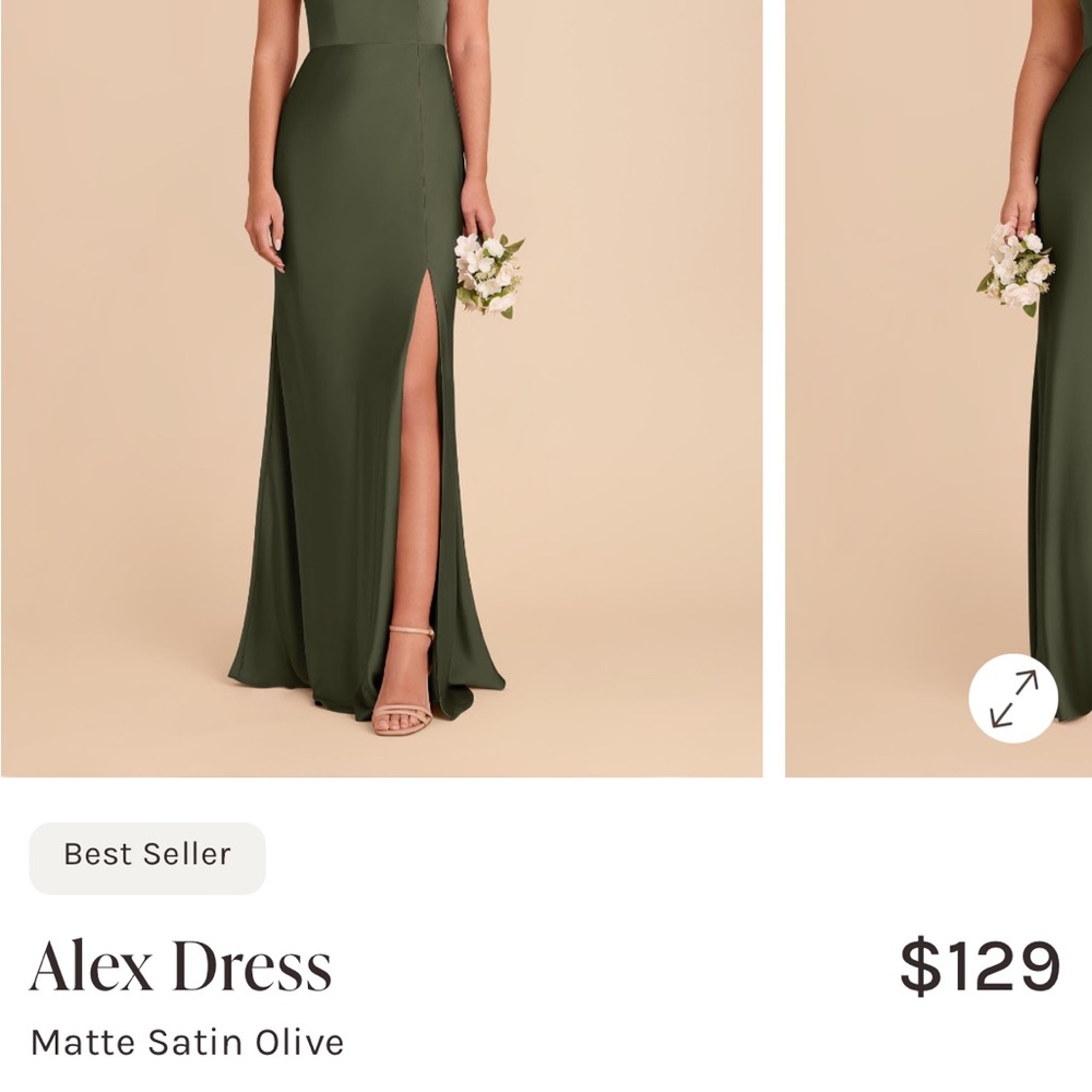 Birdy Grey Satin Maxi Dress in Olive